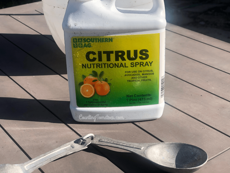Fertilizing Lemon Tree Nutritional Spray