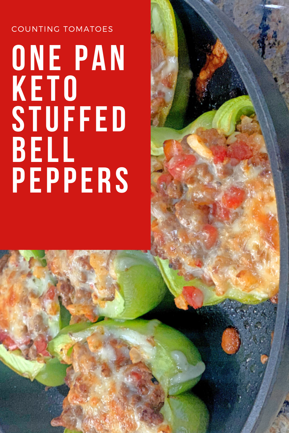 One Pan Keto Stuffed Bell Peppers Counting Tomatoes