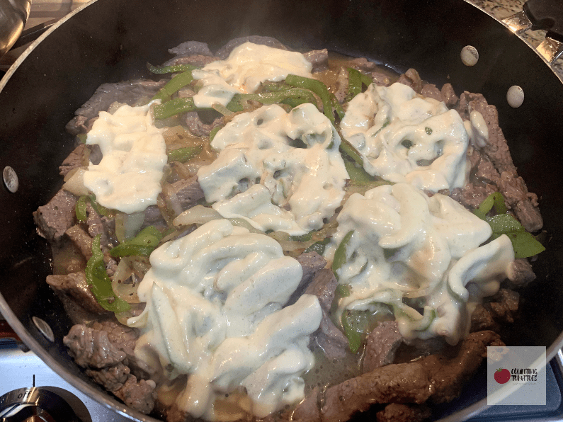 Melted Cheese on Steak Peppers