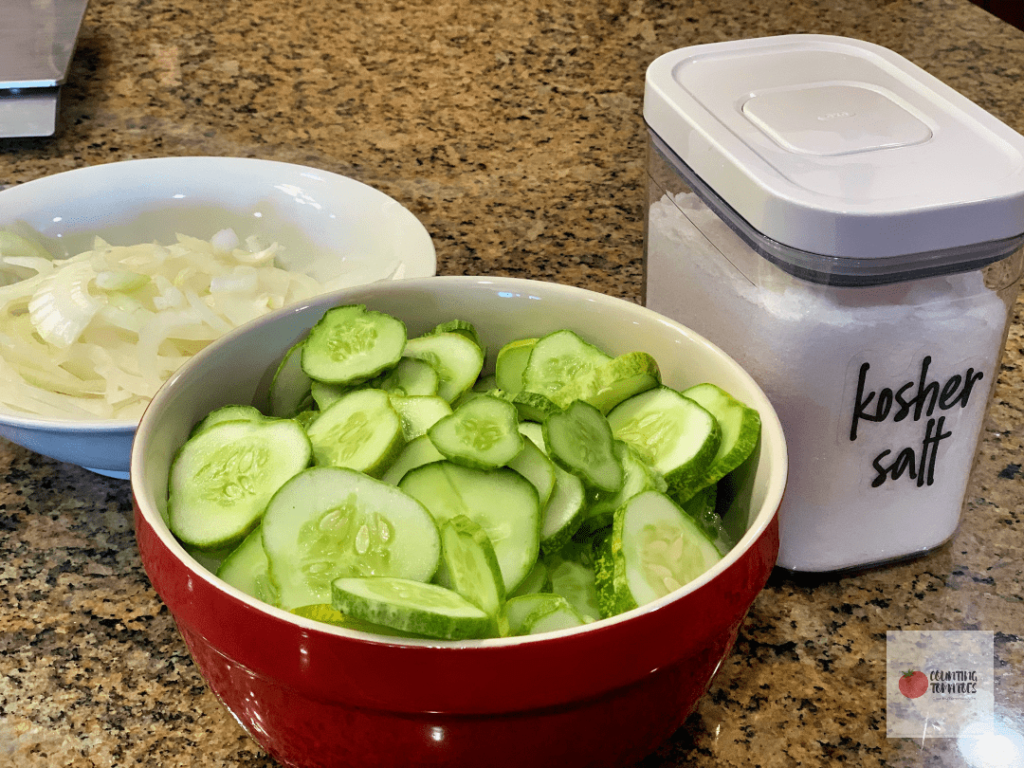 Pickle Making Ingredients in Bowls